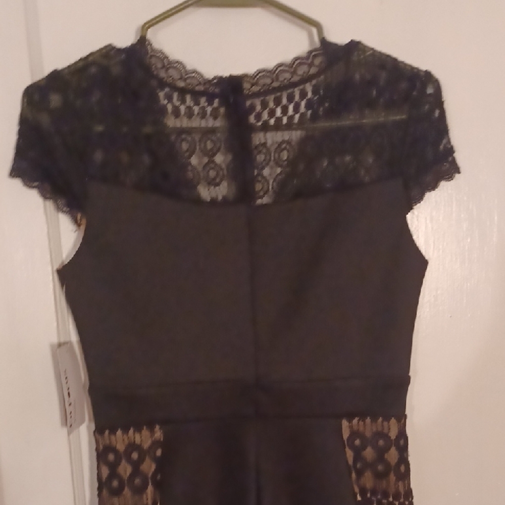 Enfocus Studio Black Lace Dress Women's Size 4 - Picture 6 of 7
